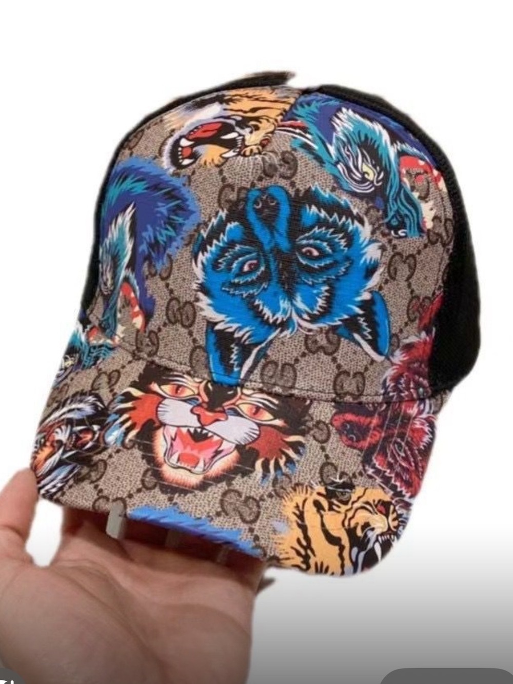 Gucci Multicolor Animal Print Hat